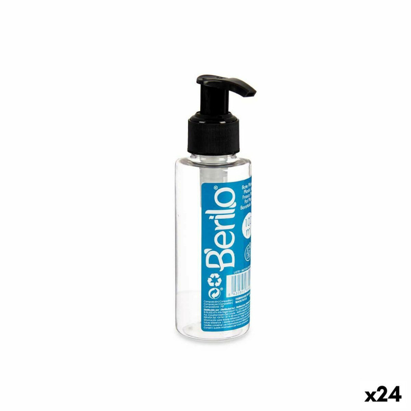 Dosificador Berilo SE1541-DOSIFICADOR Preto Transparente Plástico 100 ml 4 x 13,5 x 4,5 cm (24 Unidades)