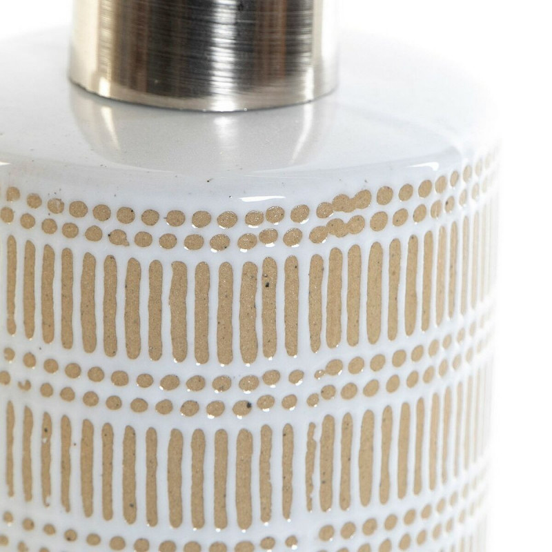 Soap Dispenser DKD Home Decor 7,2 x 8 x 18 cm Grey ABS Stoneware Boho (2 Units)