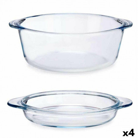 Casseruola con coperchio Pasabahce 1017138-59003 Trasparente 2,1 L (4 Unità)