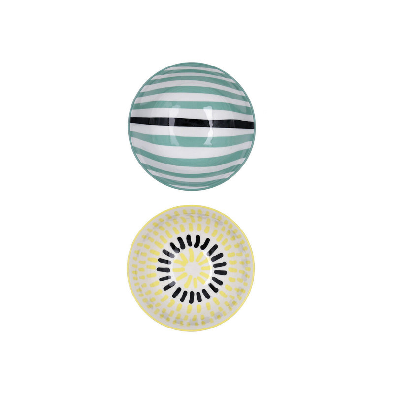 Schüssel Bidasoa Zigzag Bunt aus Keramik 11 cm (24 Stück)