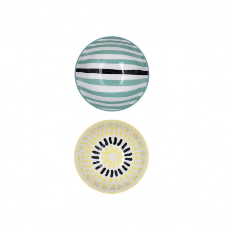 Schüssel Bidasoa Zigzag Bunt aus Keramik 11 cm (24 Stück)