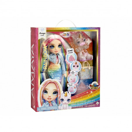 Boneca com Animal MGA Amaya Rainbow World 22 cm Articulada