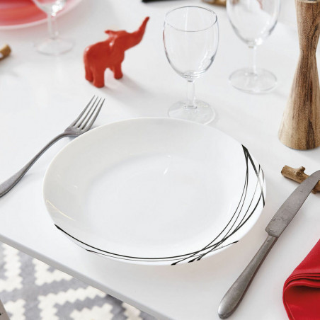 Plato Llano Arcopal Domitille Bicolor Vidrio (Ø 25 cm)