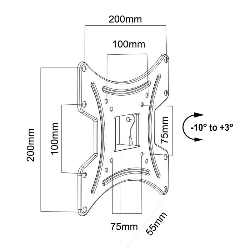 Suporte TV MacLean 85665 43" 23" 30 Kg