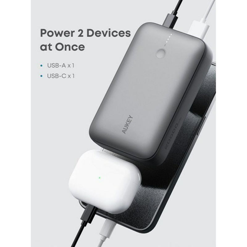 Powerbank Aukey PB-Y57 Cinzento 20000 mAh