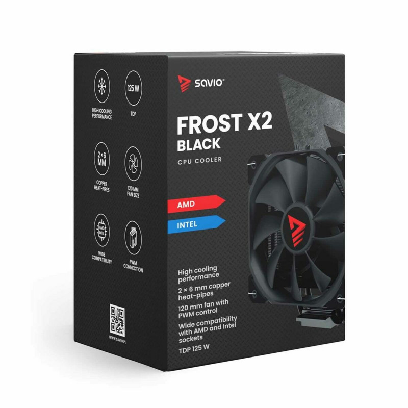 Ventilador de CPU Savio FROST BLACK X2