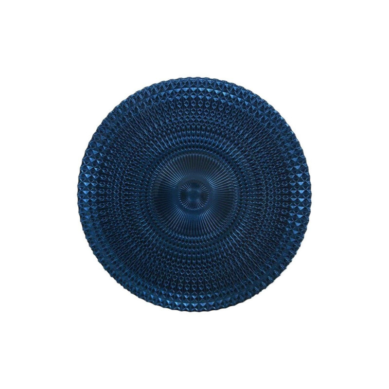Flat Plate Alfares Alfares Blue Glass Ø 31 cm (6 Units)