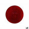 Flacher Teller Alfares Alfares Rot Glas Ø 31 cm (6 Stück)