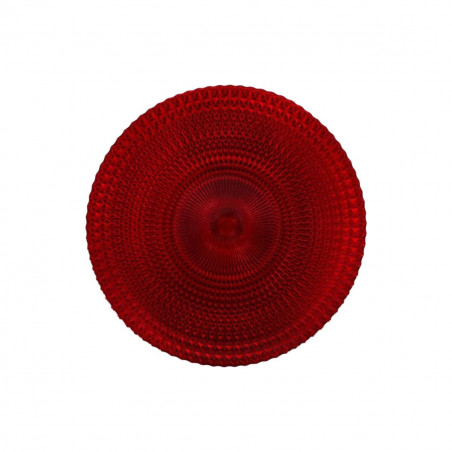 Plato Llano Alfares Alfares Rojo Vidrio Ø 31 cm (6 Unidades)