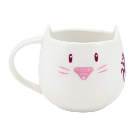 Taza con Plato Gorjuss Purrrrrfect Love Leopardo Poliuretano