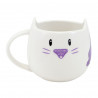 Tasse avec sous-tasse Gorjuss Smitten Kitten Blanc Noir Polyuréthane