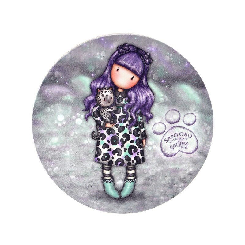 Tasse avec sous-tasse Gorjuss Smitten Kitten Blanc Noir Polyuréthane