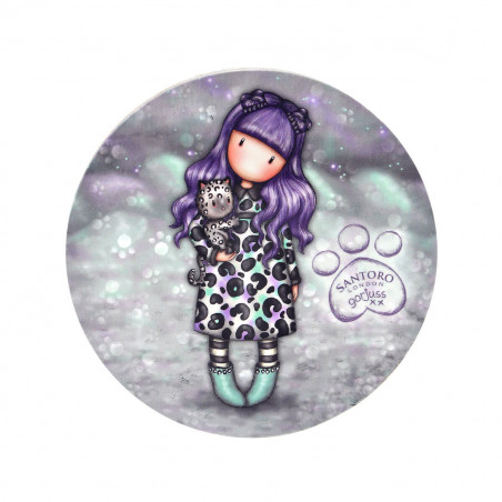 Tasse avec sous-tasse Gorjuss Smitten Kitten Blanc Noir Polyuréthane