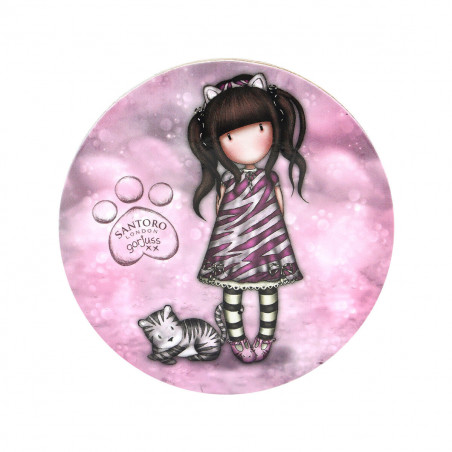 Taza con Plato Gorjuss Ruby Wild Gris Poliuretano