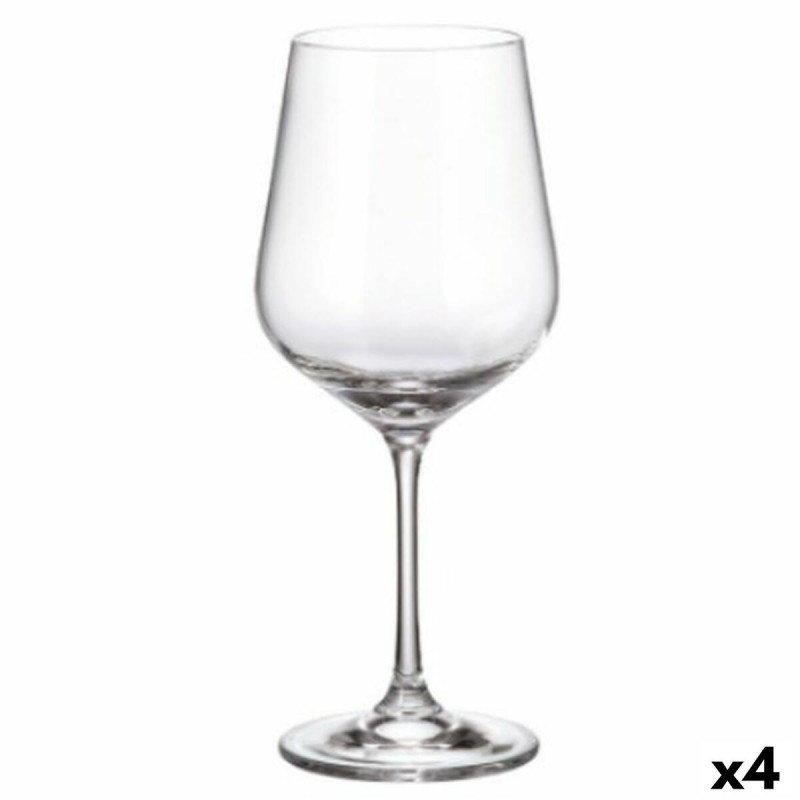 Set di calici da vino Bohemia Crystal Sira 580 ml 6 Pezzi (4 Unità)