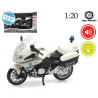 Motocicletta 22 x 14,5 cm Luce Suono Bianco