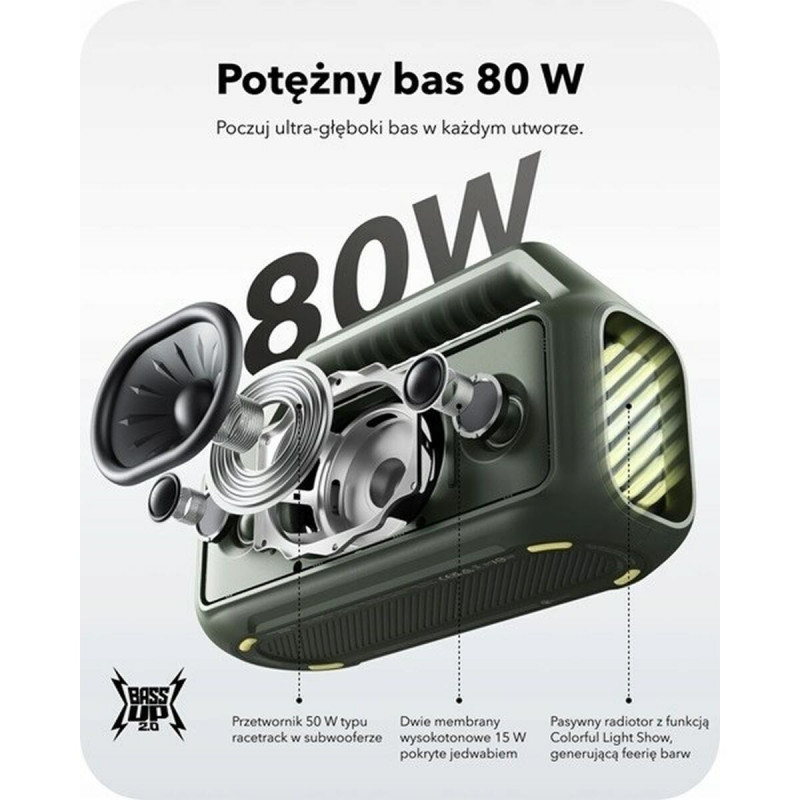 Altavoz Bluetooth Soundcore A3138011 Negro 80 W