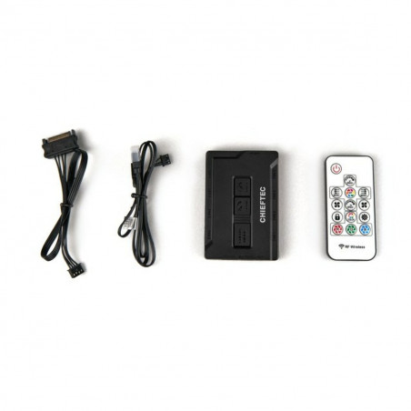 Caixa Semitorre ATX Chieftec GL-04B-OP Preto Multicolor