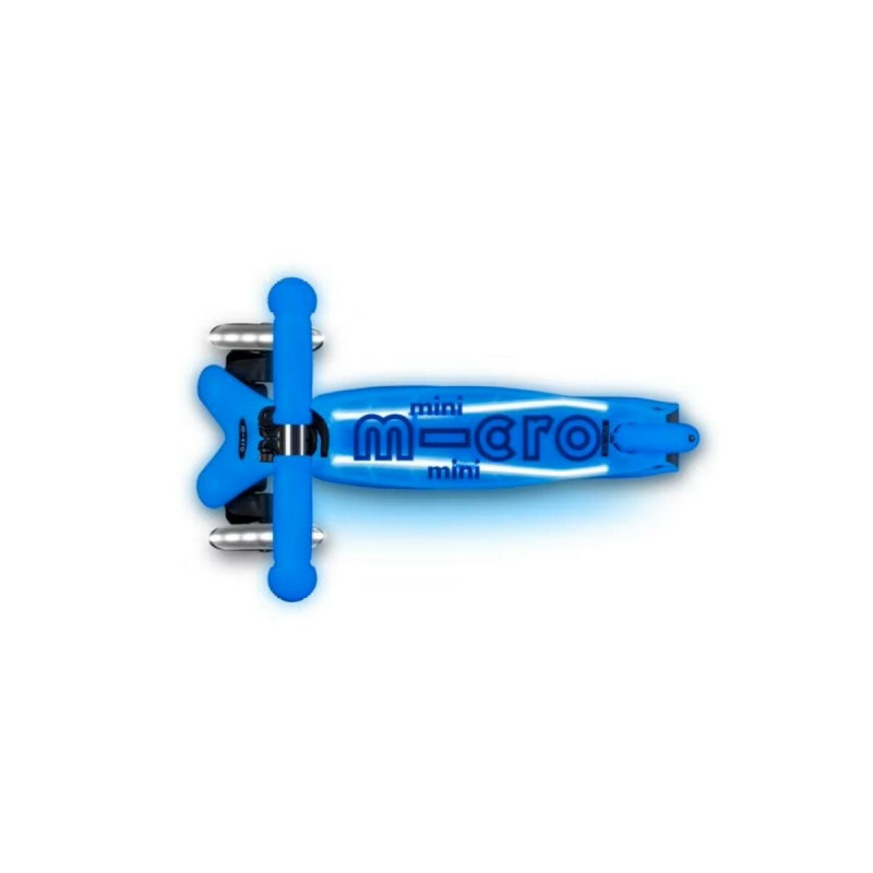 Scooter Micro Deluxe Glow LED Plus grün Grau türkis Silberfarben