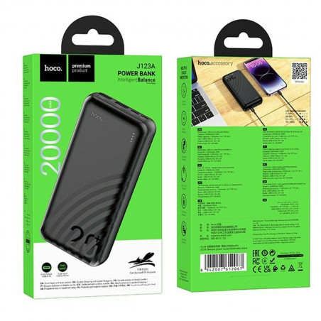 Powerbank Hoco J123A black Preto 20000 mAh