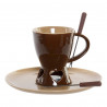 Fondue de Chocolate DKD Home Decor Aço inoxidável Porcelana