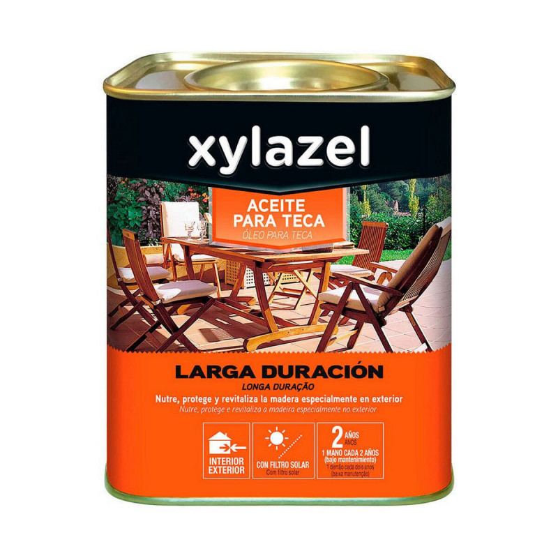 Óleo para teca Xylazel Longa duração Nogueira 750 ml Mate
