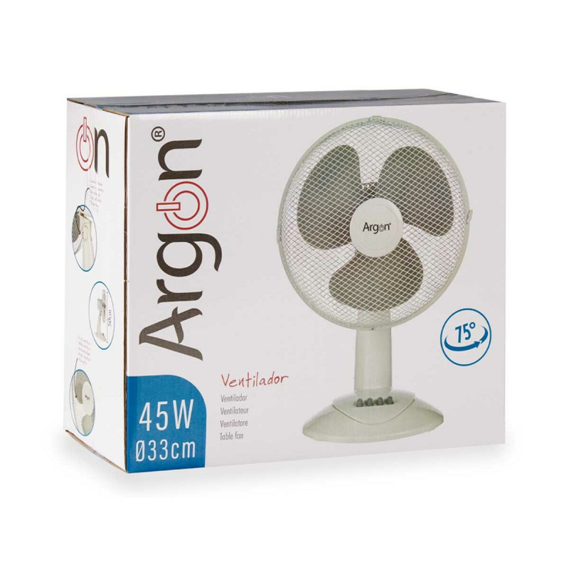 Ventilatore da Tavolo Argon FT-26A Bianco 45 W 27 x 51 x 33,5 cm