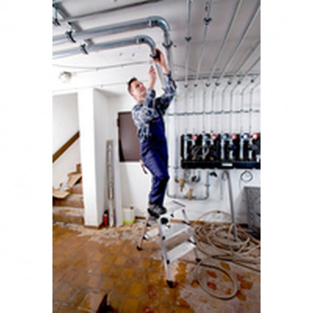 Escadote dobrável Krause 126030 Prateado Alumínio