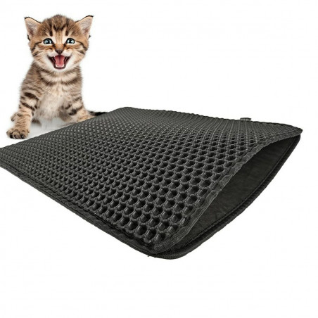 Tapis de Litière pour Chat Diamentiq Noir EVA (1 Pièce)