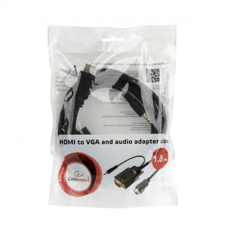 Adattatore VGA con HDMI con Audio GEMBIRD A-HDMI-VGA-03-10 Nero 3 m