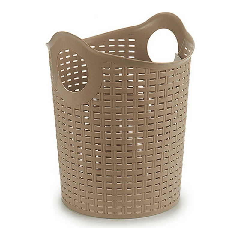 Cesto de Plástico Multiusos Kipit Rattan Branco Castanho Preto Plástico 15 L