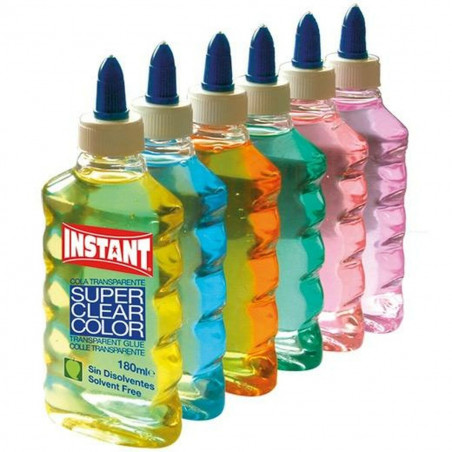 Colagem em gel Playcolor Instant Multicolor Transparente 6 Peças 180 ml