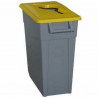 Recycling Waste Bin Denox Yellow 65 L (2 Units)