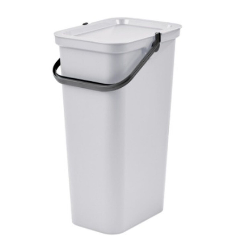 Cubo de Basura para Reciclaje Tontarelli Moda Blanco 38 L (4 Unidades)