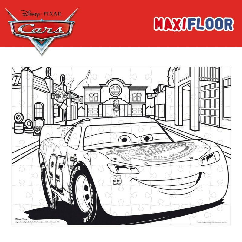 Puzzle Infantil Cars Dupla face 108 Peças 70 x 1,5 x 50 cm (6 Unidades)