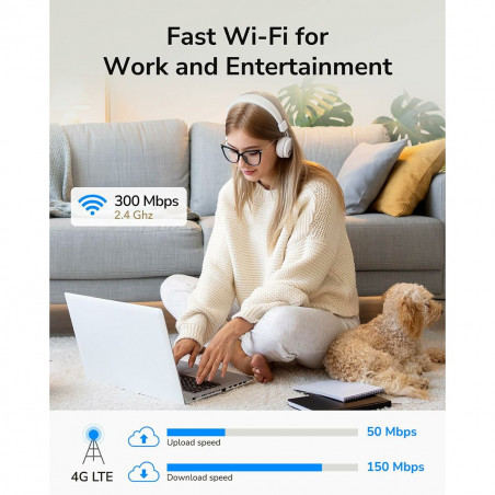 Router Cudy LT300_EU Bianco RJ45 RJ45 x 1 Wi-Fi 4