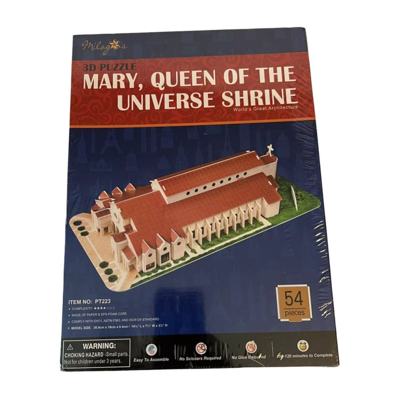 Puzzle 3D CubicFun MARY QUEEN OF THE UNIVERSE SHRINE Multicolor 54 Piezas