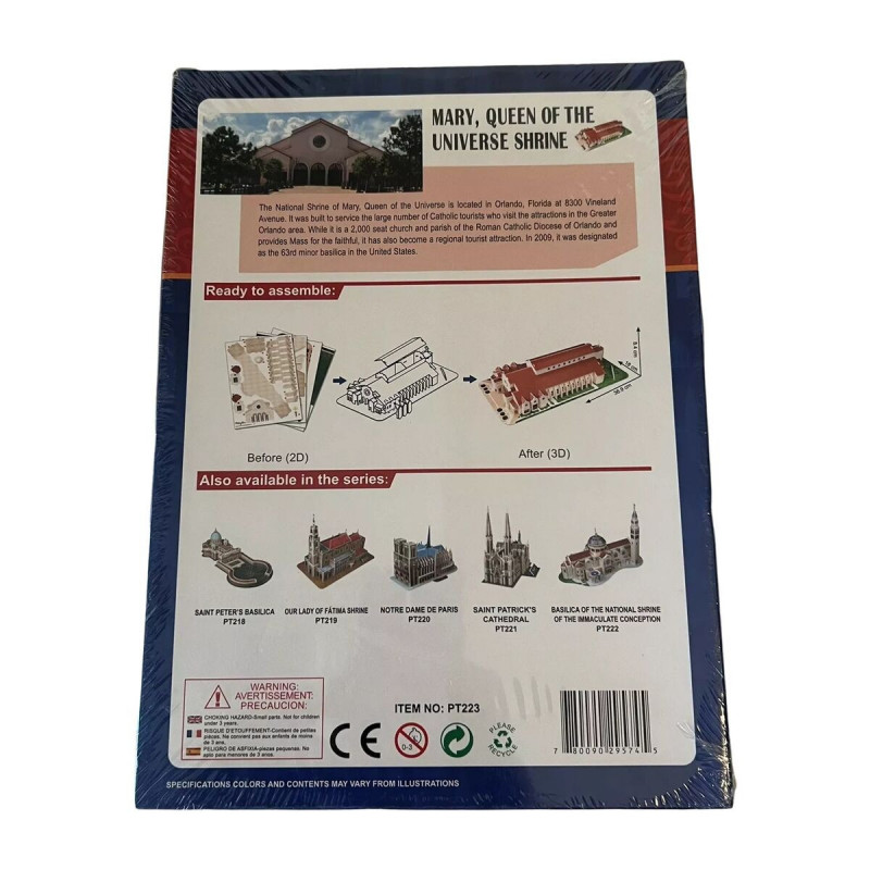 Puzzle 3D CubicFun MARY QUEEN OF THE UNIVERSE SHRINE Multicolore 54 Pezzi