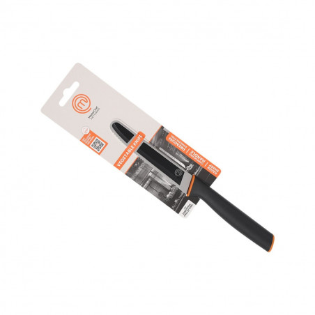 Couteau à éplucher les légumes MasterChef Noir Argenté 11,5 cm (24 Unités)