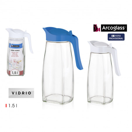 Carafe avec Couvercle et Doseur Arcoglass verre 1,5 L (6 Unités)