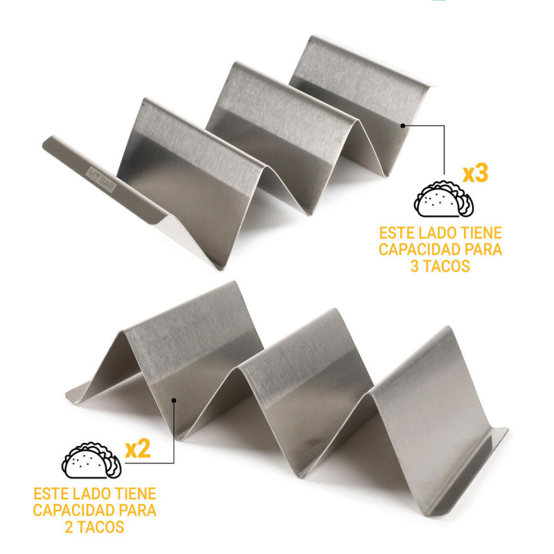 Supporto per tacos My Bar 22 x 10 x 5 cm 0,6 mm (24 Unità)
