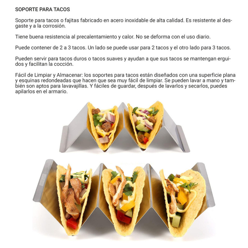 Support pour tacos My Bar 22 x 10 x 5 cm 0,6 mm (24 Unités)