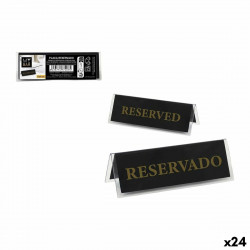 Placa identificativa My Bar RESERVADO / RESERVED 12 x 4 cm 2 mm 24 Unidades