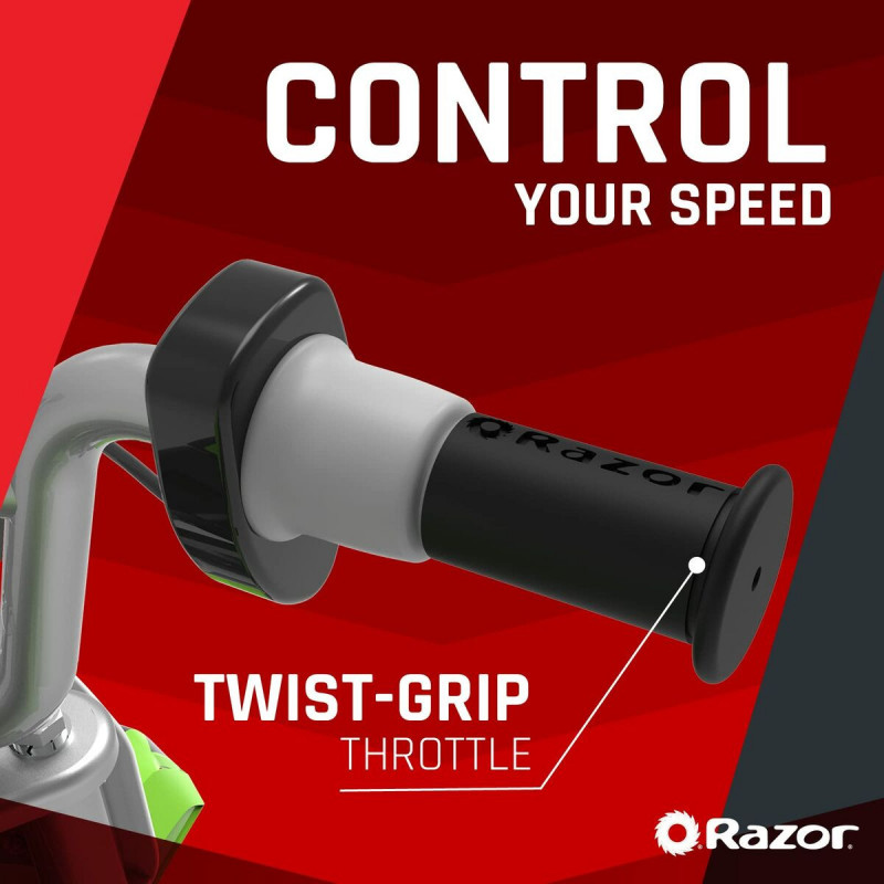 Scooter eléctrica para crianças Razor Dirt Rocket SX350 McGrath Branco Preto Verde Cinzento