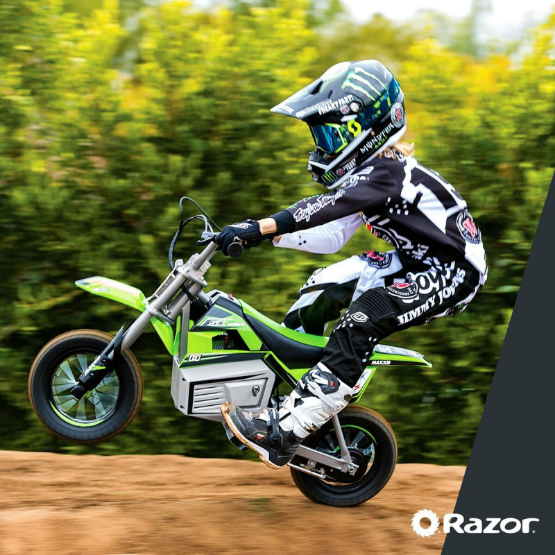 Scooter électrique pour Enfants Razor Dirt Rocket SX350 McGrath Blanc Noir Vert Gris