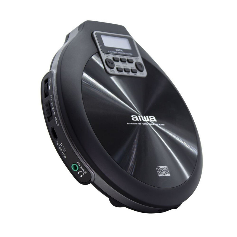 CD/MP3 Player Aiwa Tragbar Schwarz