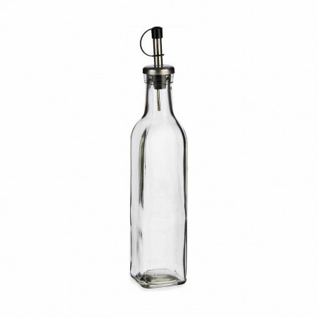 Oil and Vinegar Set Vivalto Transparent Metal Glass Silicone Stainless steel Crystal Plastic 300 ml 10,5 x 26 x 5,5 cm (24 Units