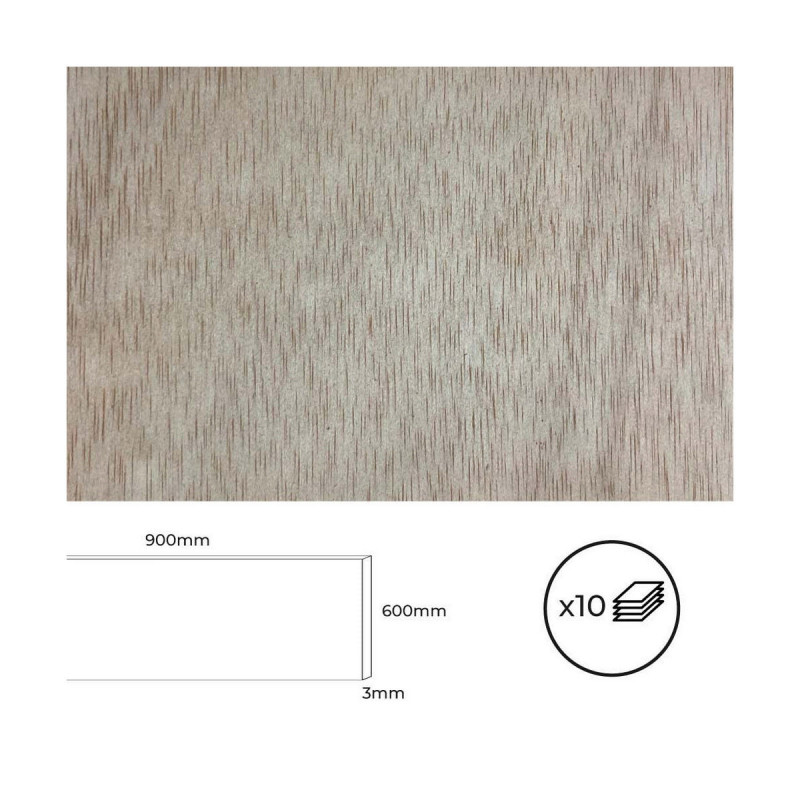 Placa de contraplacado Bertini Calabo 90 x 60 cm (10 Unidades)