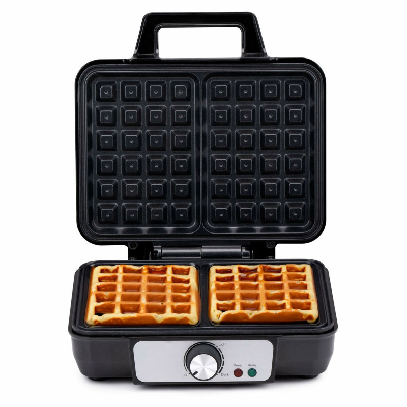 Macchina da Waffle Alpina 1000 W Argentato