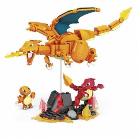 Jogo de Construção Megablocks Charmander Charmilion Charizard Pokémon 300 Peças